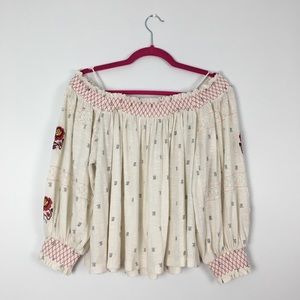 Free People Le Petite Off Shoulder Peasant Top L